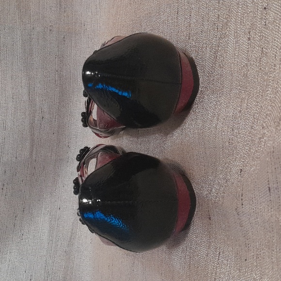 Poetic License Leather Peep Toe Tiny Heeled Sandals With Beaded Flowers 7.5 - Picture 11 of 14